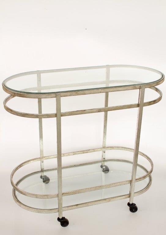 Silver Oval 2 Tier Trolley